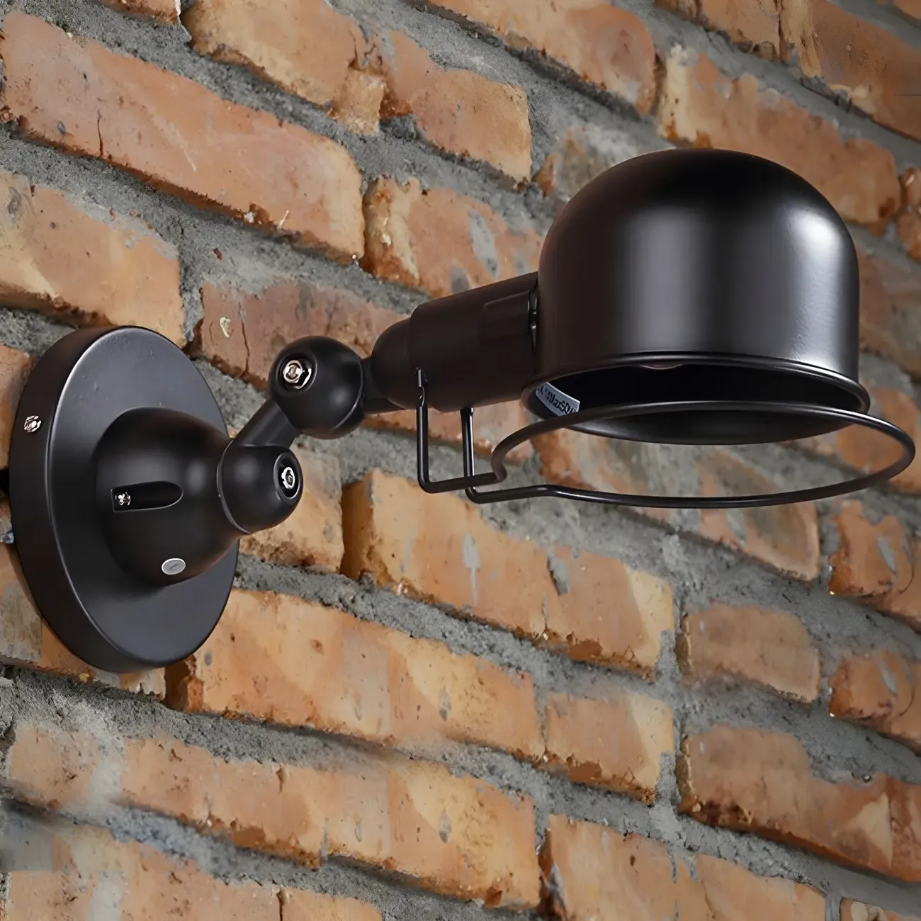 Industrial Black Dome 12“ Adjustable Arm Wall Sconce