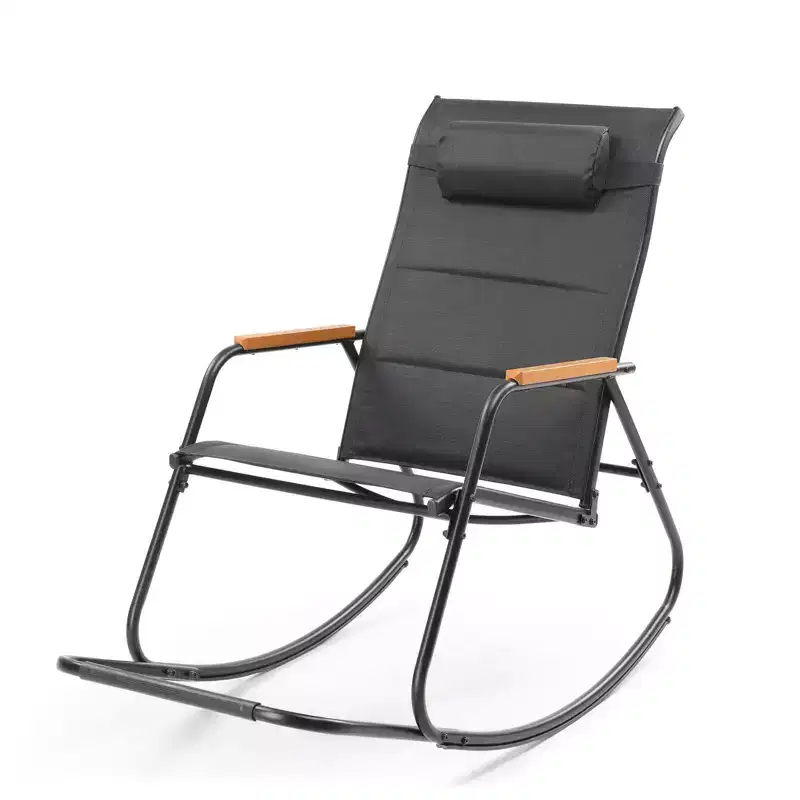 Karl Home | Teslin Patio Rocking Chair with Footrest and Head Pillow
