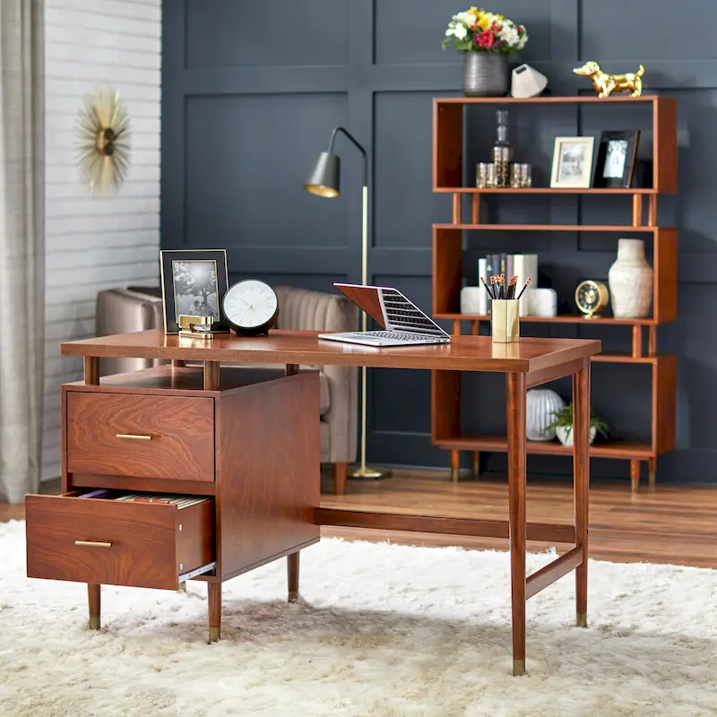 Simple Living Margo 2-drawer Mid-Century Modern Desk