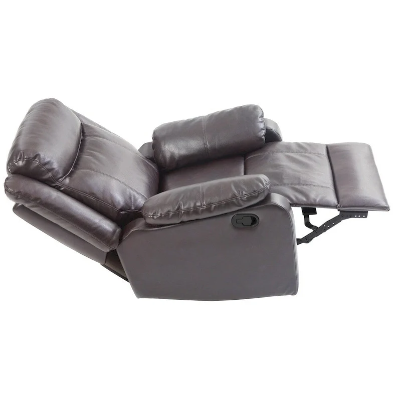 Faux Leather Rocking Recliner, Single Seat