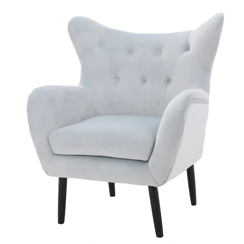 Alyssa Mid-century Upholstered Arm Chair by Christopher Knight Home - 30.25D x 34.25W x 39.75H