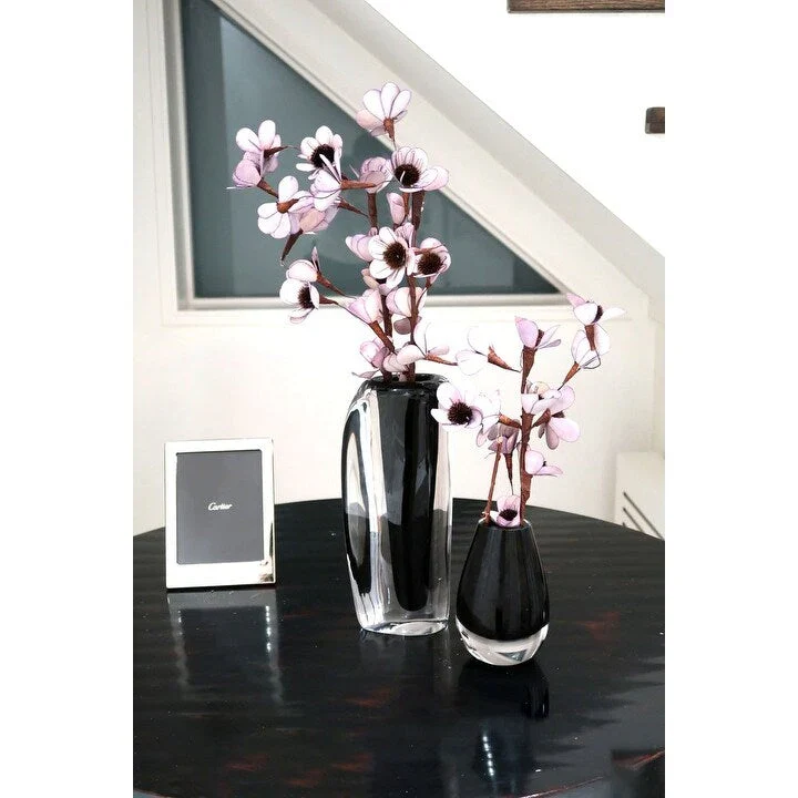 11.5 H Glass Double Wall Vase with Inner