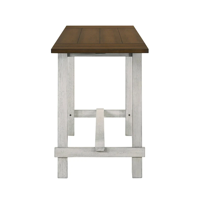Farmhouse Wood 5-Piece Counter Height Dining Table and Stool Set
