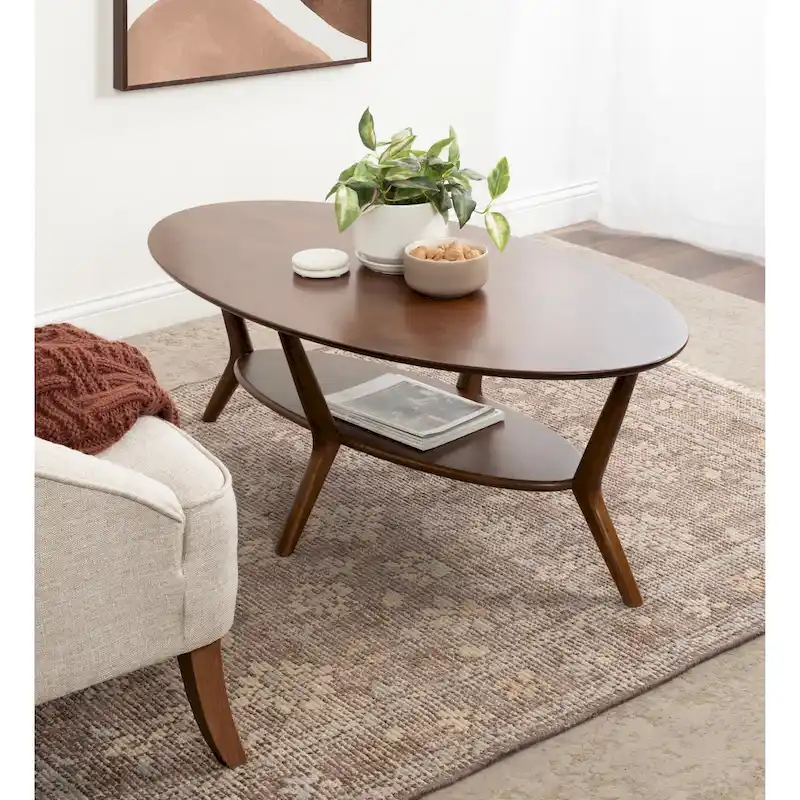 Kate and Laurel Nylah Oval Coffee Table