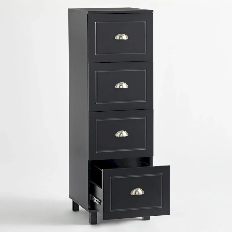 4-Drawer Filing Cabinet with Half-Moon Handles