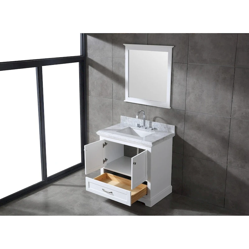 Mareo 36  Solid Wood Bathroom Vanity Set