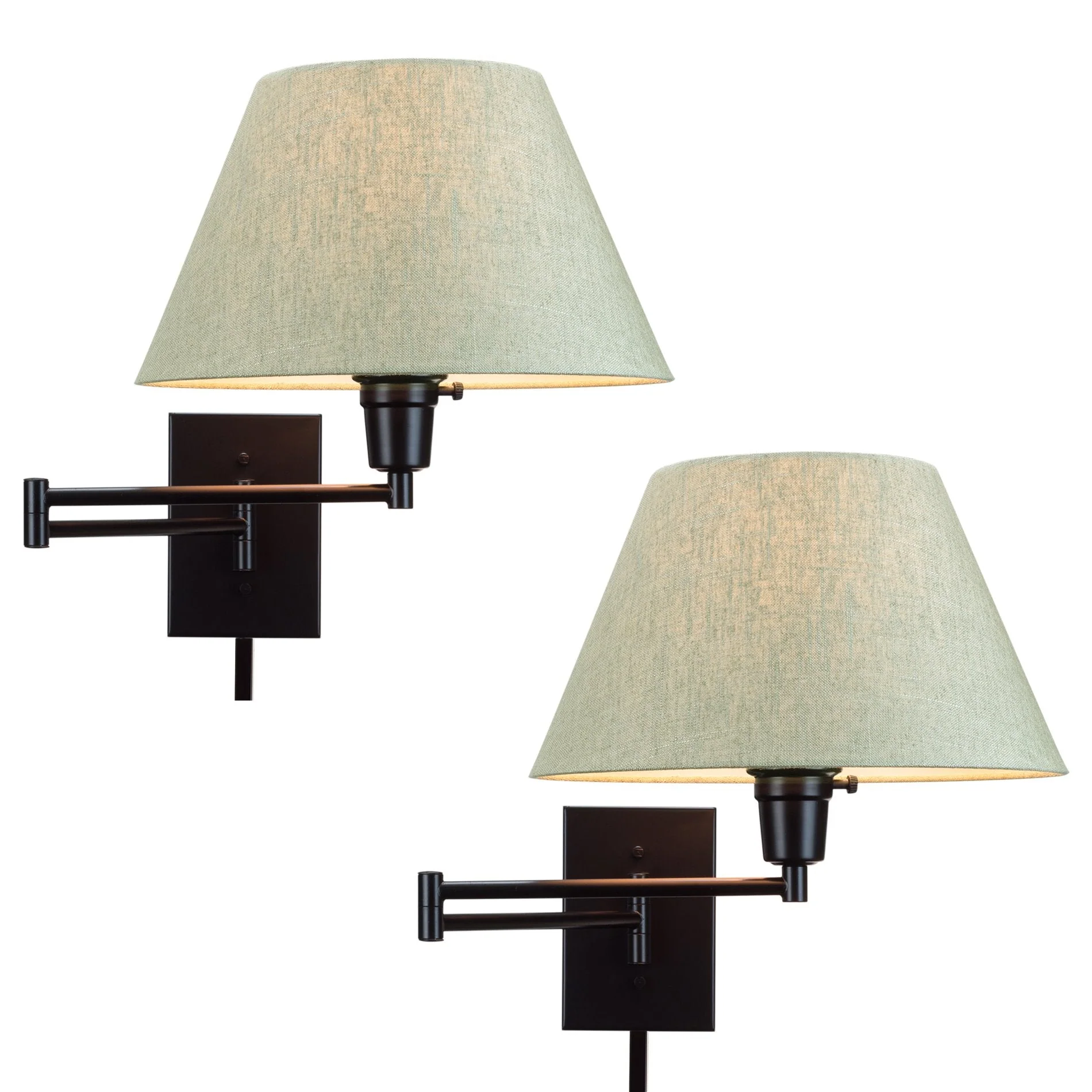 Cambridge 15 Swing Arm Wall Lamp - Plug In/Wall Mount, 2-Pack