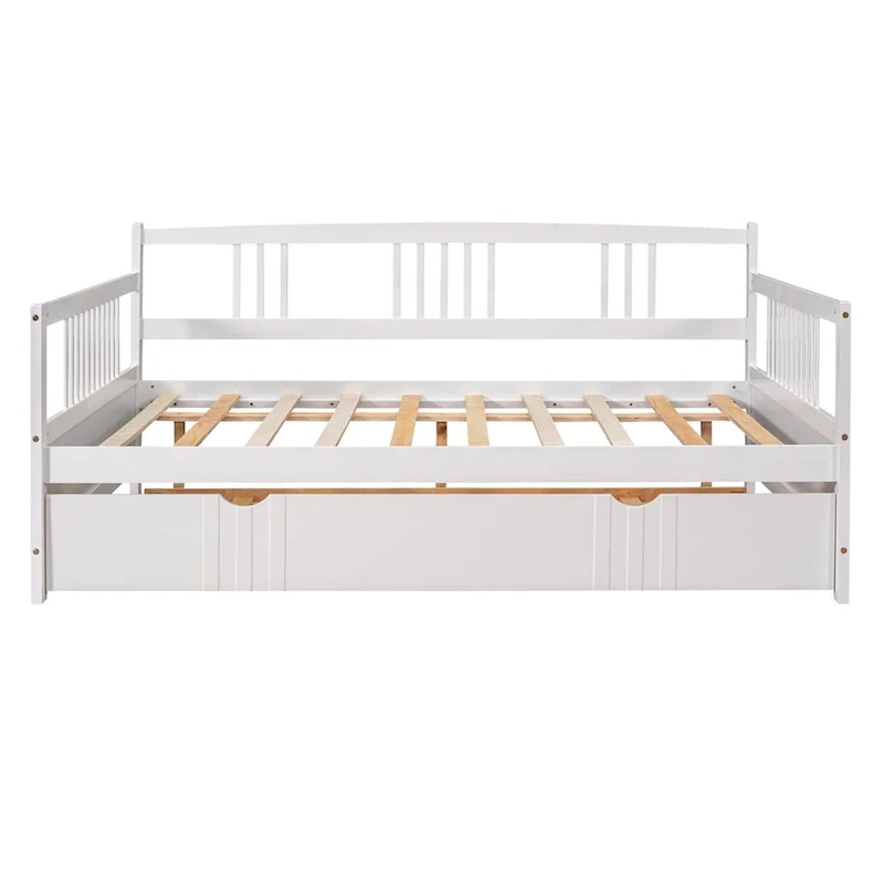 Grey / White / Espresso Full Wood Daybed with Twin Trundle - Fits 2 People
