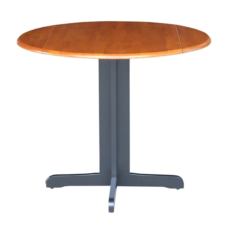 Brown / White / Black / Espresso Round Drop-Leaf Dining Table – 36