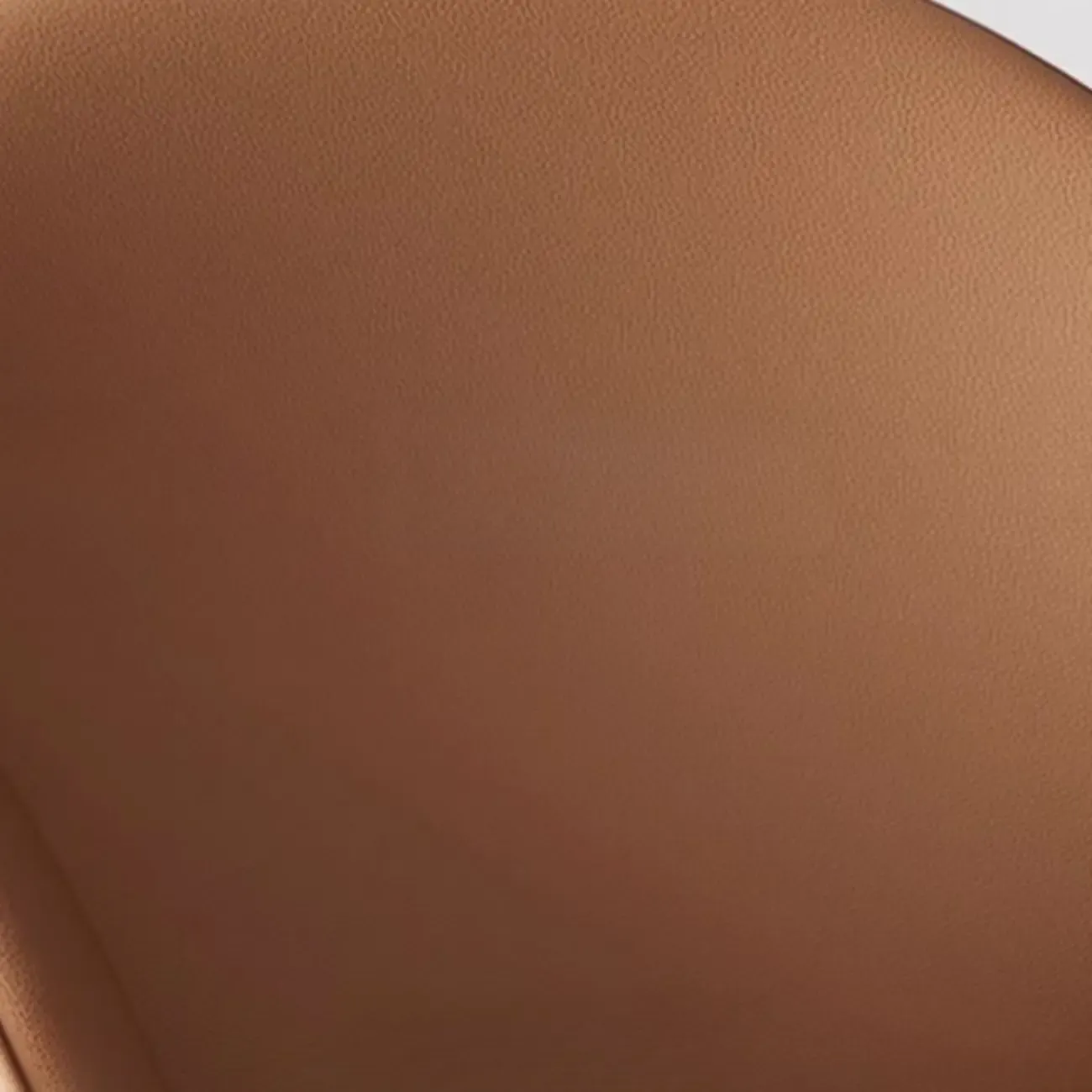 Art Deco Low Back Leather Dining Chair with Arms