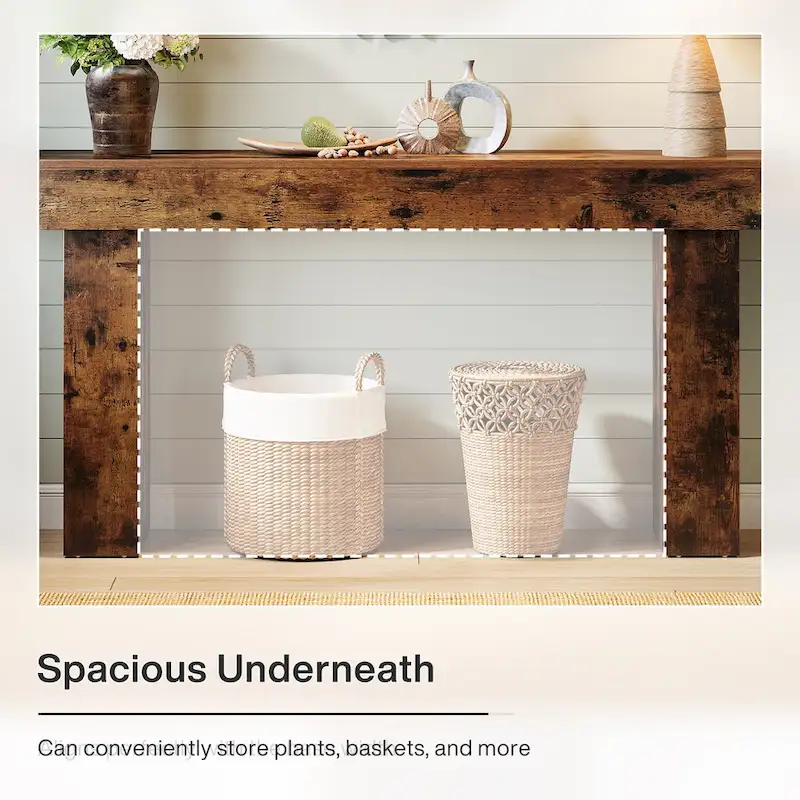 63 Inch Long Console Table Farmhouse Sofa Table