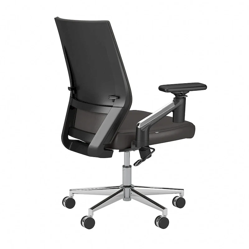 Cabot Mid Back Leather Office Chair by Bush Furniture