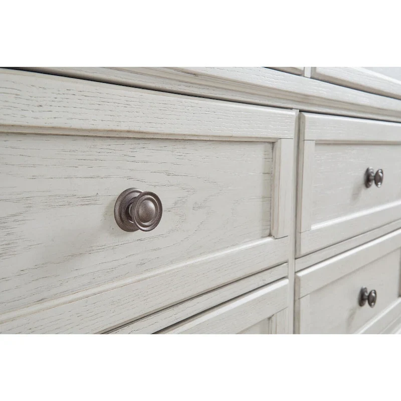White 6-Drawer Dresser | Antique White Finish, Bedroom Storage Chest of Drawers