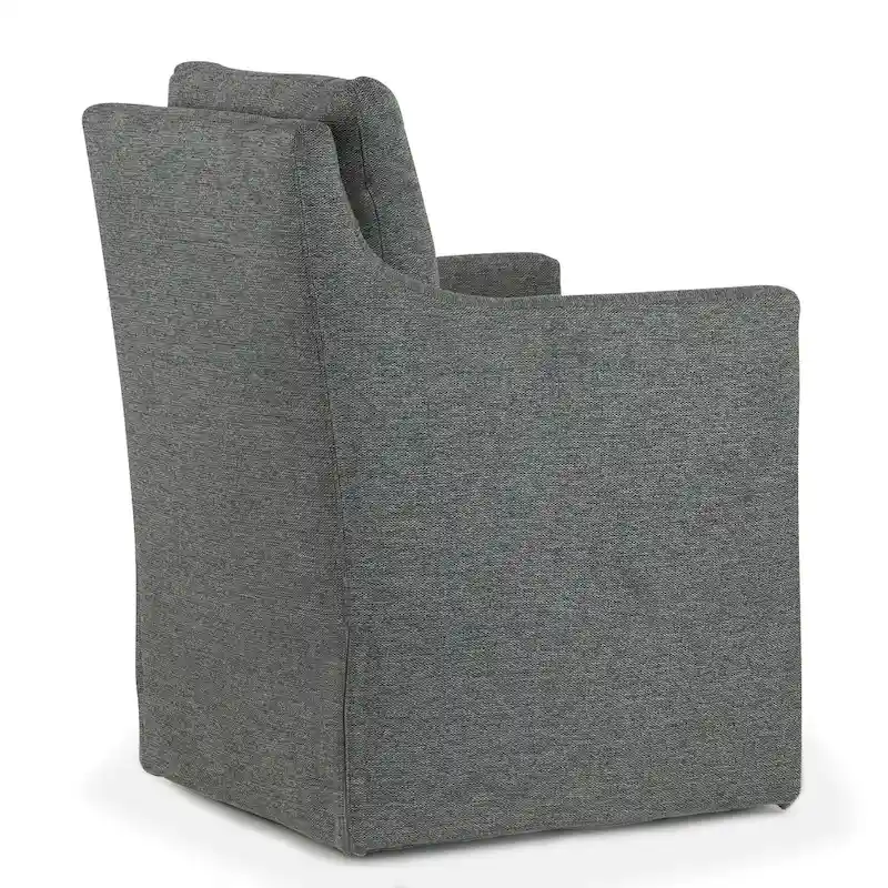 Gray Fabric Accent Chair with Down Feather Cushion