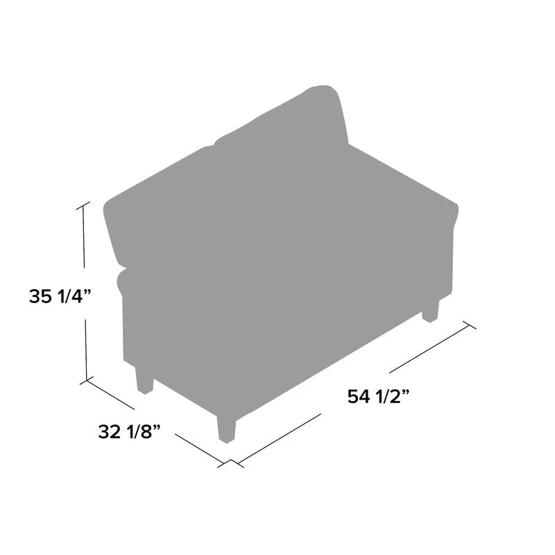 Kouchouk 54.5  Linen Flared Arm Loveseat