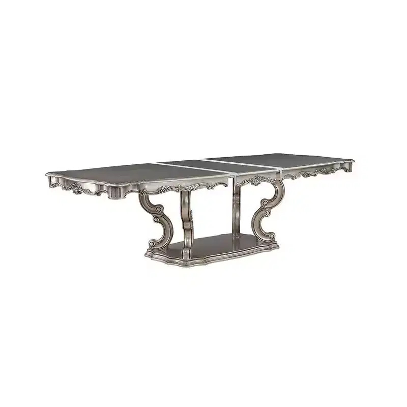 63.78" Ariadne Dining Table Antique Platinum Finish - Acme Furniture