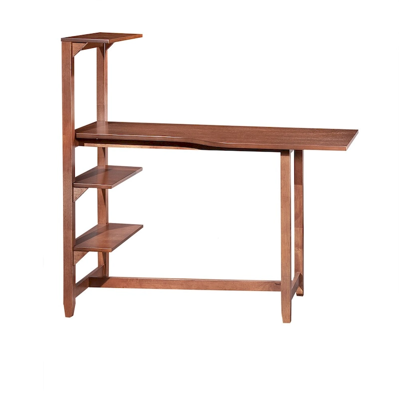 Hamburg Contemporary 4-tier Bookshelf, Desk, and Faux Leather Desk Chair Study Set