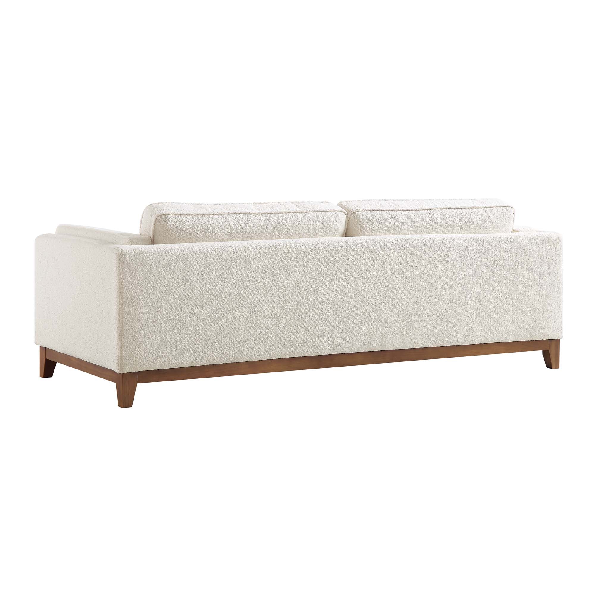 Beige Boucle Fabric Sofa, 3-Seater