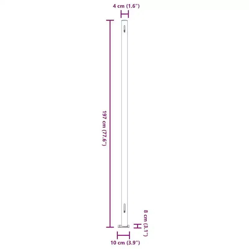 vidaXL Side Awning Cream Polyester with PU coating, powder-coated steel