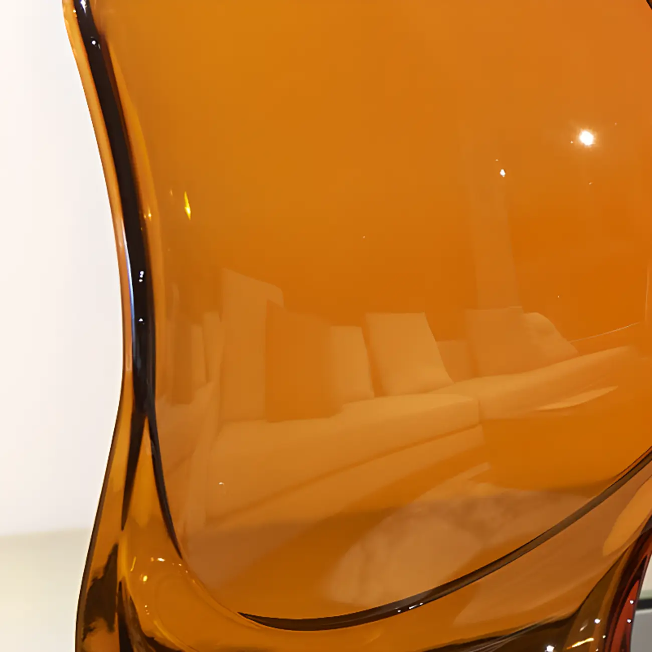 Modern Wingback Plastic Acrylic Dining Chair