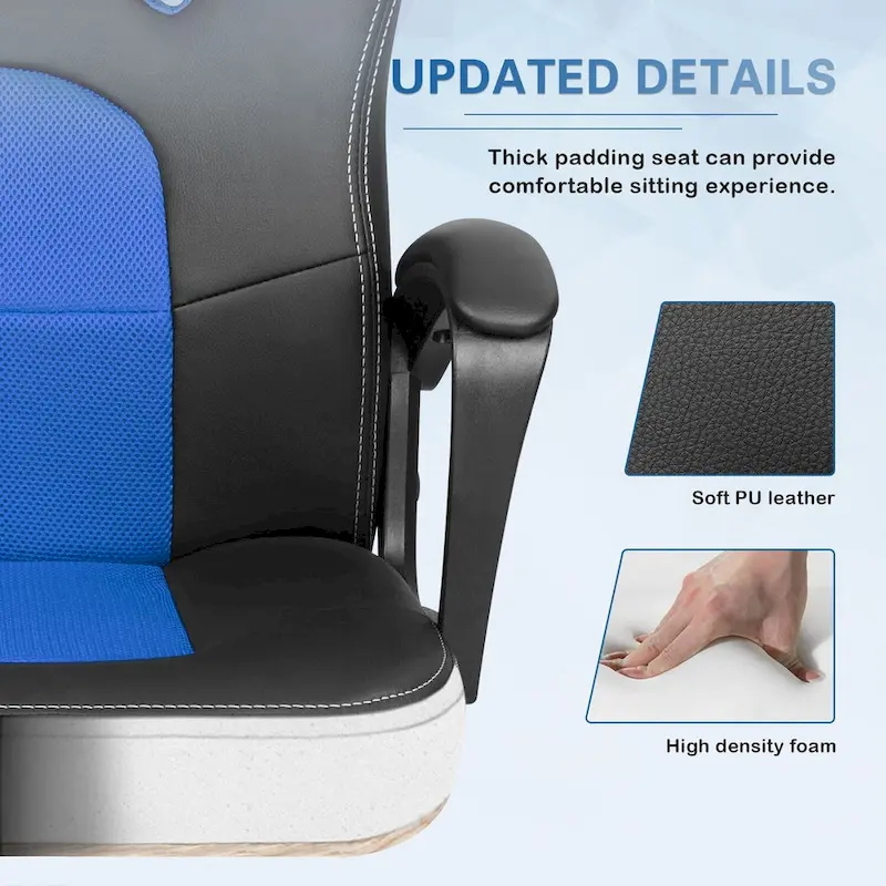 High Back Black Leather Office Gaming Chair