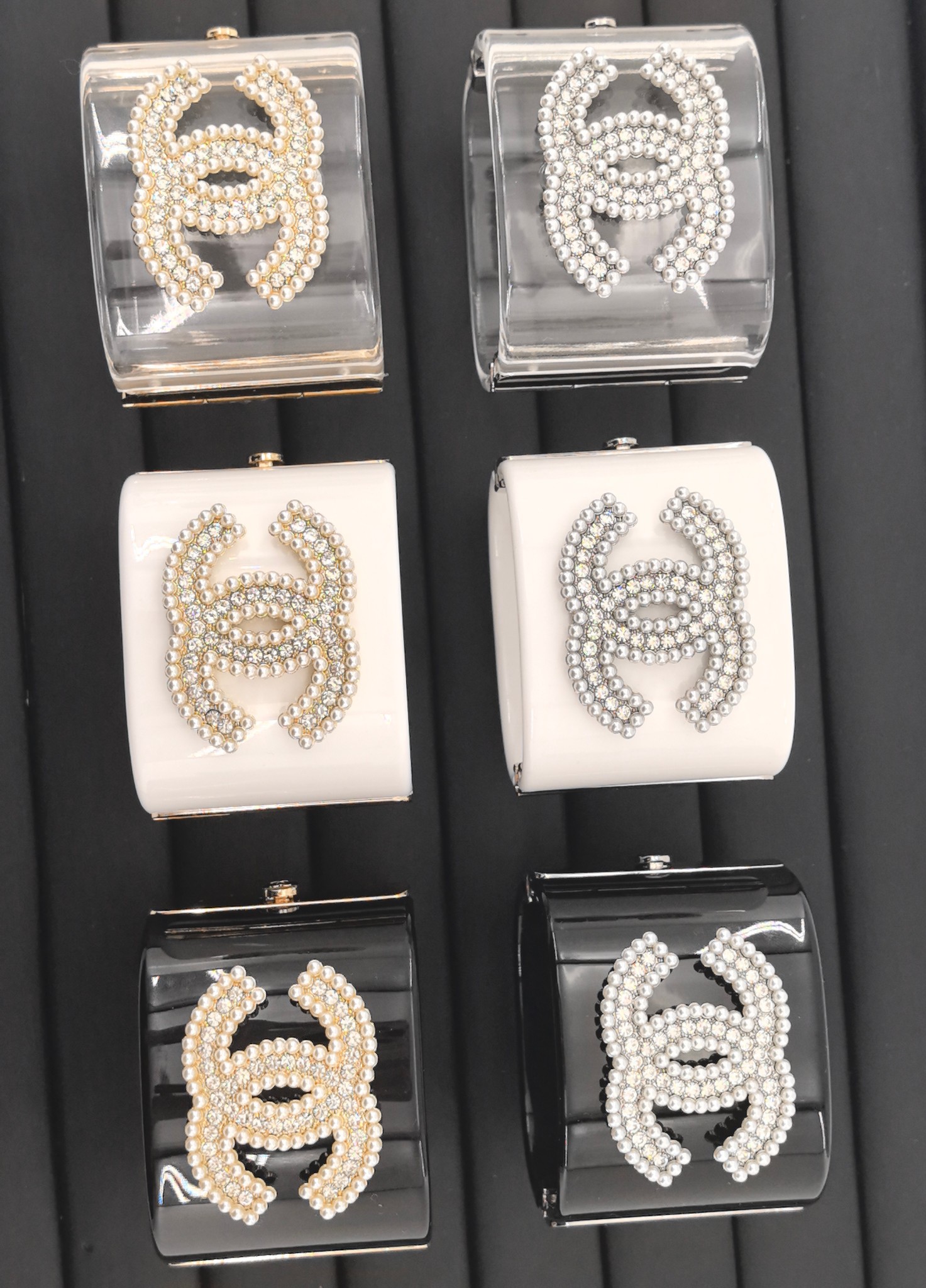 CCS064  Chanel large acrylic cuff bracelet - ccjewelryacc