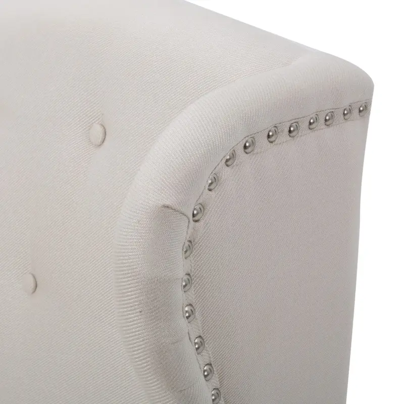 Niclas Wing Back Studded Fabric Accent Chairs (Set of 2) by Christopher Knight Home