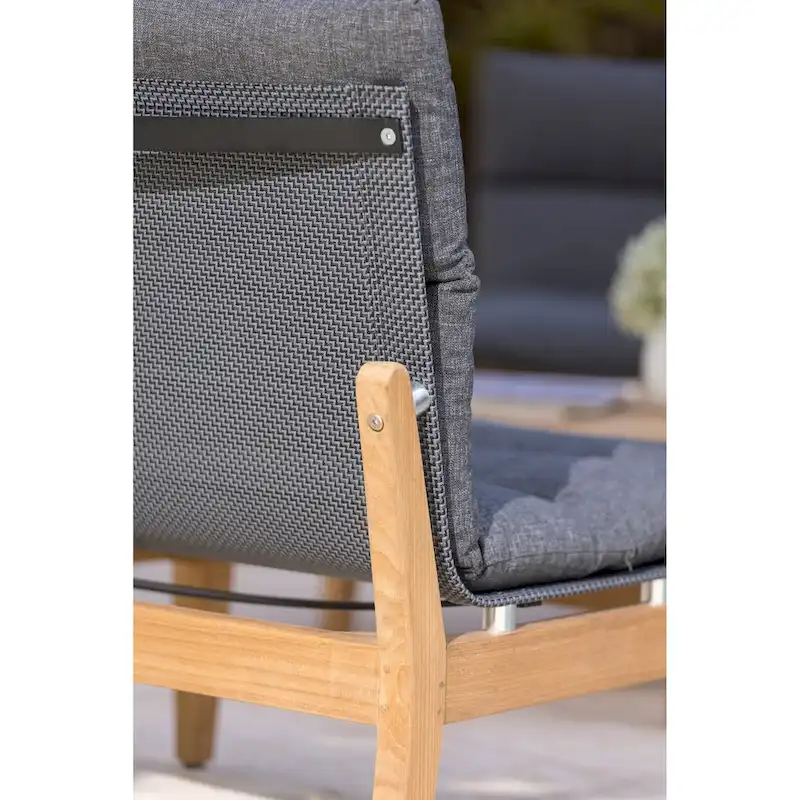 Amazonia 2pc Arnhou Outdoor Patio FSC Teak Sofa Chairs with Cushion