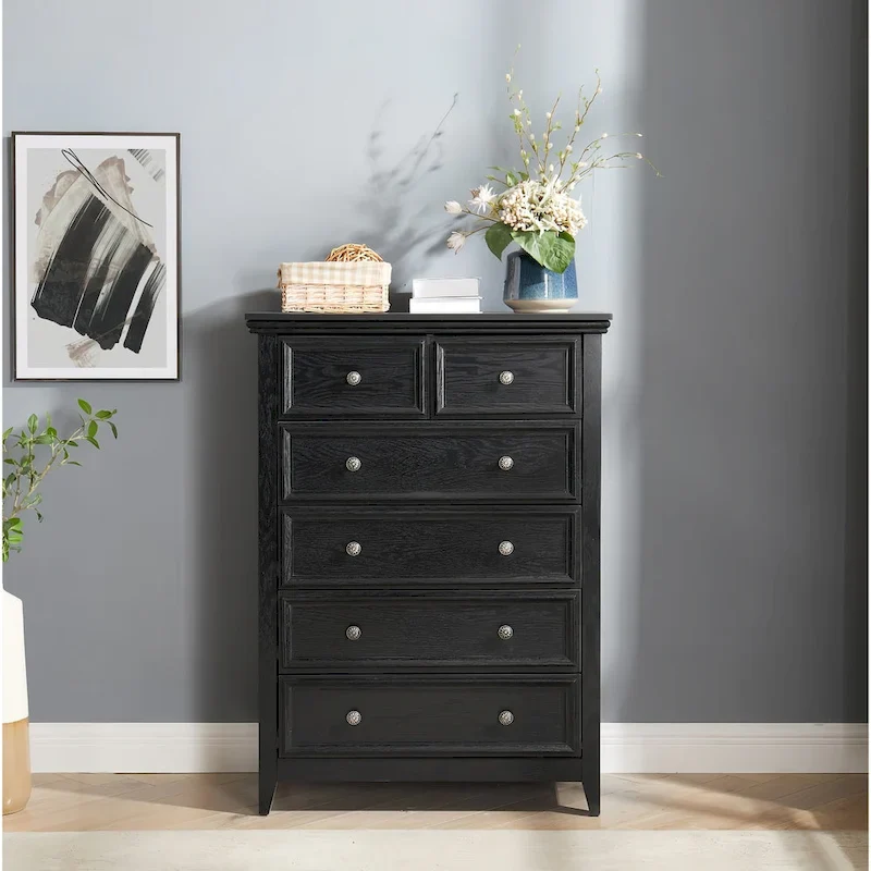 Modern 6 Drawers Dresser 6 Drawers Cabinet Chest of Drawers Closet Organizers - 31.50 * 15.75 * 44.29