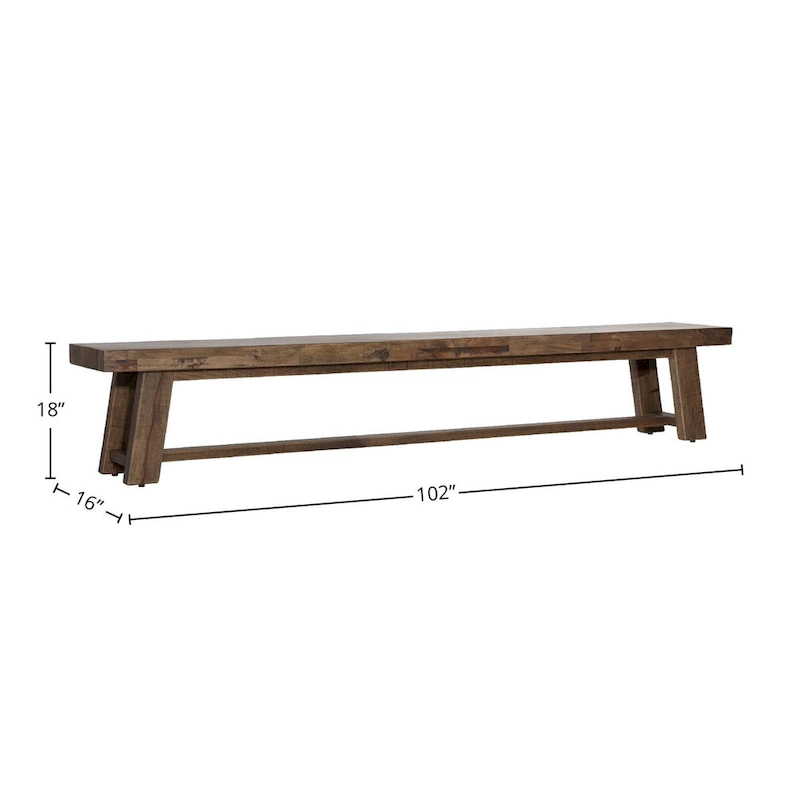 Rockridge Mango Wood Accent Bench, Medium Brown