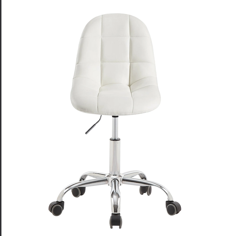 Javlergo Armless Home Office Chair, Height Adjustable Computer Desk Chair with Wheels