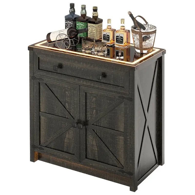31.5 Wide Sideboard With Led Light - N/A