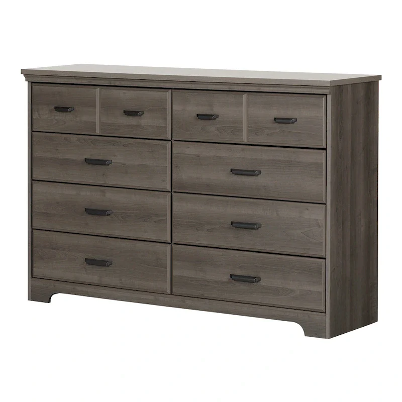 8-Drawer Dresser - Grey Maple/Weathered Oak