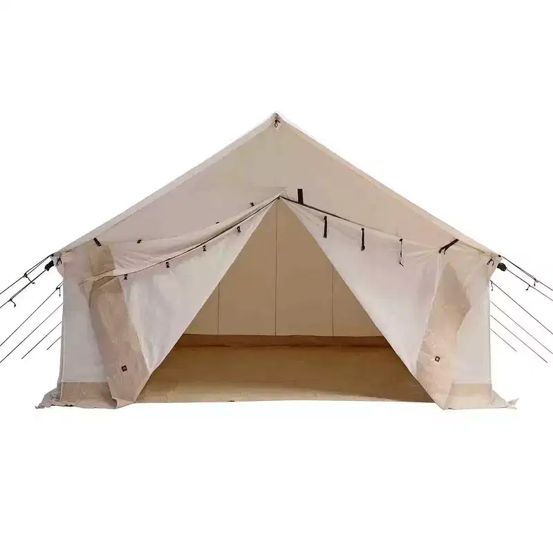 WHITE DUCK 16 x 24 ft Alpha Canvas Wall Tent with Stove Jack & Frame, 4-Season Water Repellent Camping & Hunting Tent, DYNA DUCK Fabric