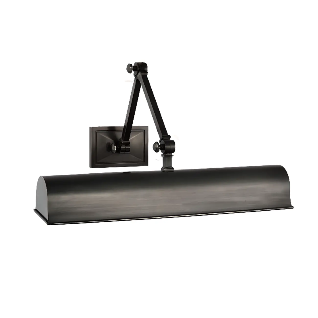 2-Light Metal Swing Arm Wall Light with Long Shade