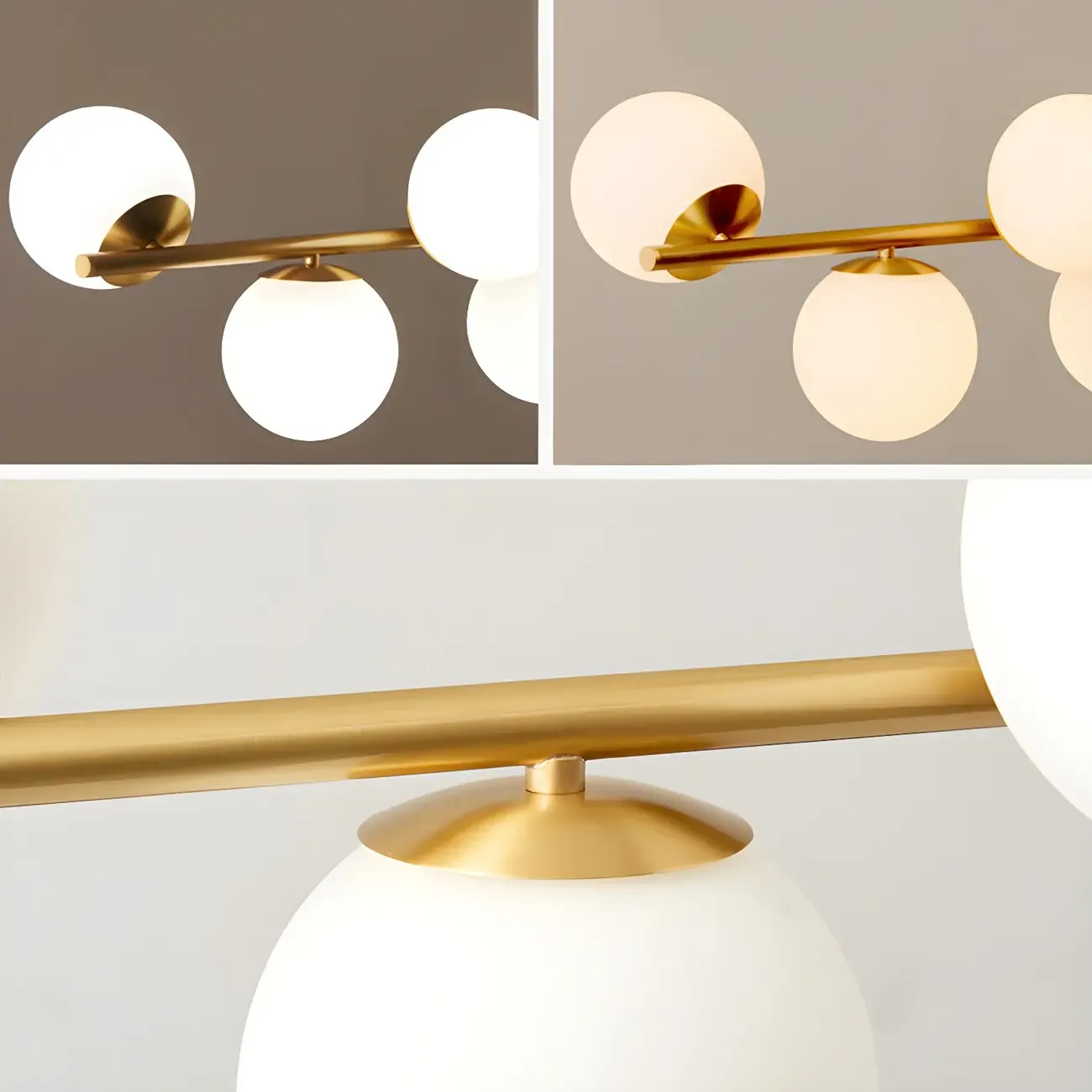 Modern Copper Globe Multi-Light Island Pendant Light