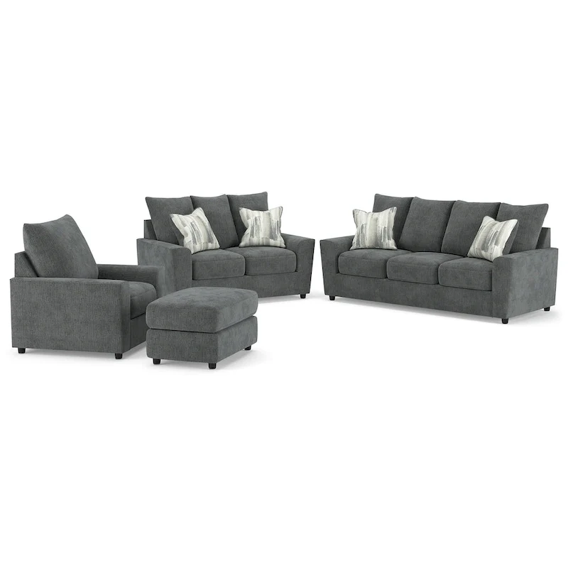 Signature Design by Ashley Stairatt Gray 4-Piece Upholstery Package - 86  W x 38  D x 39  H