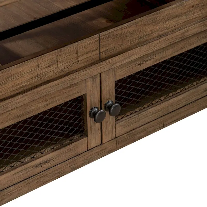 Pine Lift Top Cocktail Table with Storage – Weathered Toffee