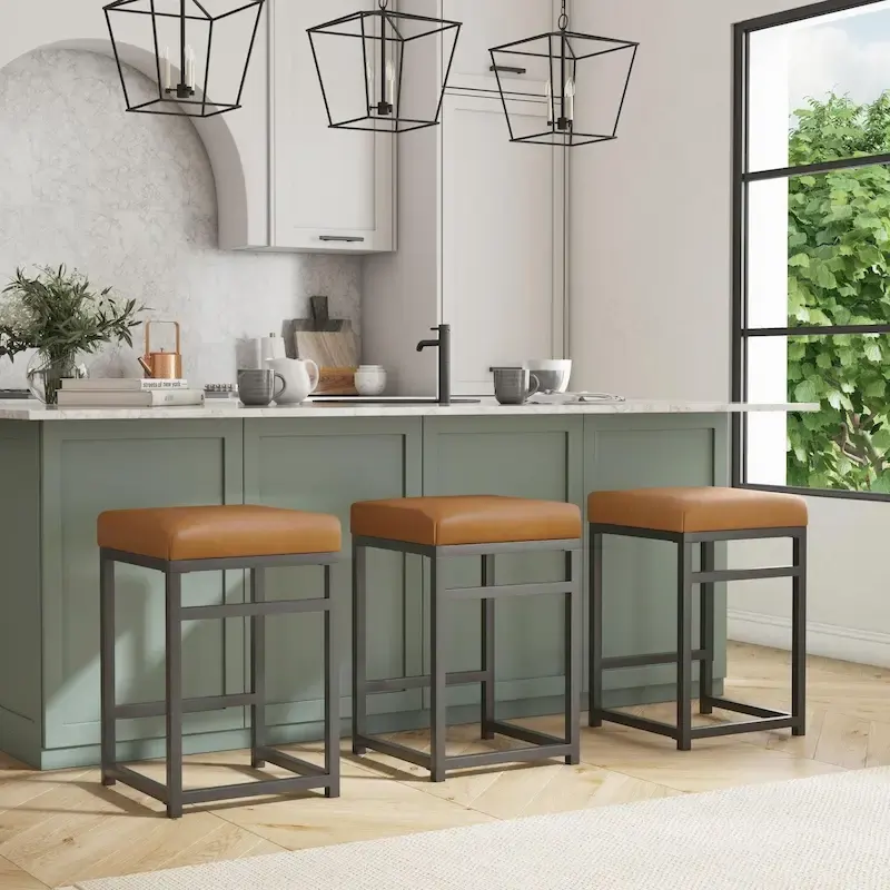 HomePop Backless Metal 24 Counter Stool - 24 inches