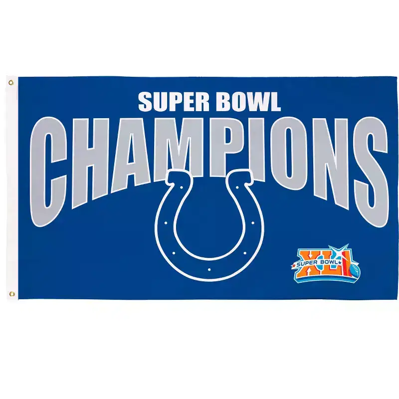 NFL Indianapolis Colts Multi-Win Superbowl Champions 3x5 Flag for Outside with Grommets | Outdoor & Indoor | Heavy Duty Flag & Banner