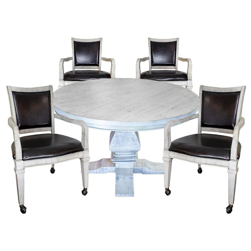 Hathaway Montecito Dining and Poker Table Set - Driftwood