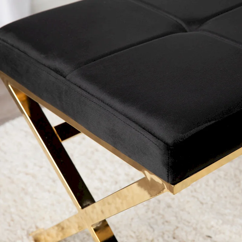 SEI Furniture Tormayne Velvet Entryway Bench