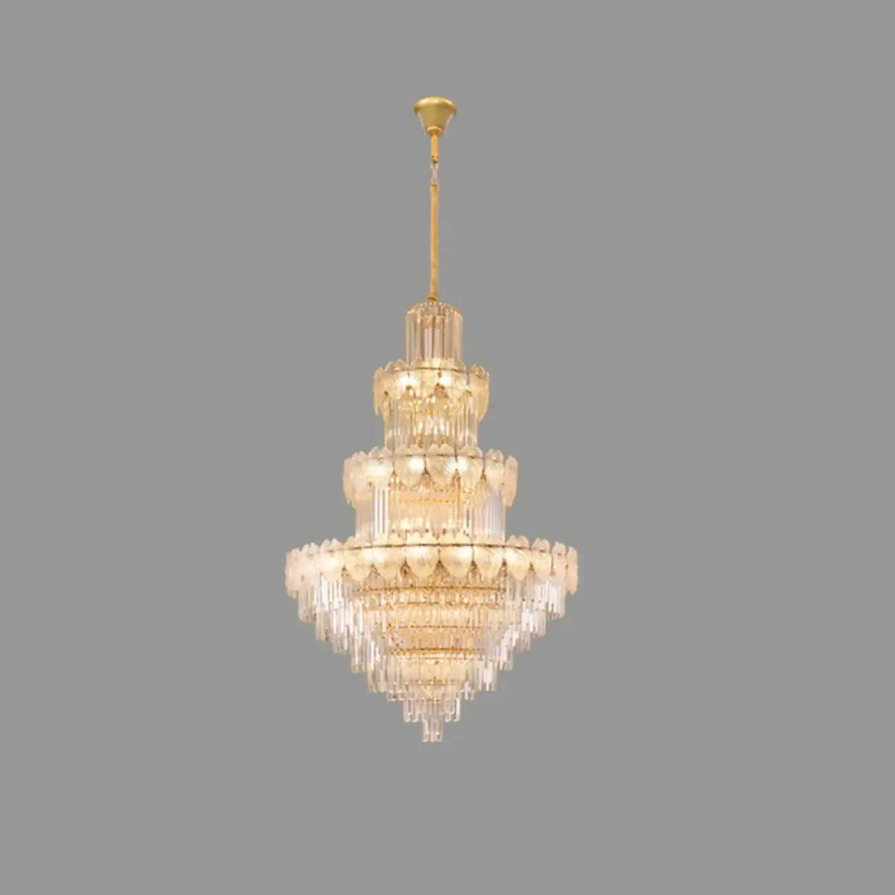 Luxury Crystal Round Chandelier with Elegant Tiered Design