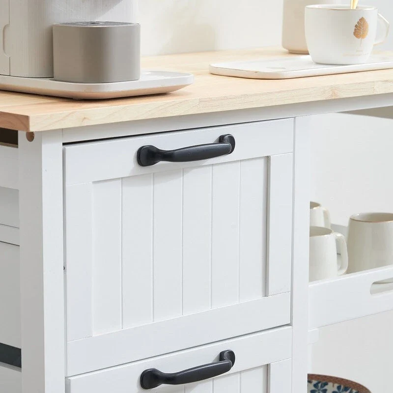 Three Drawers Three Layers Spray Paint Dining Car Kitchen Carts