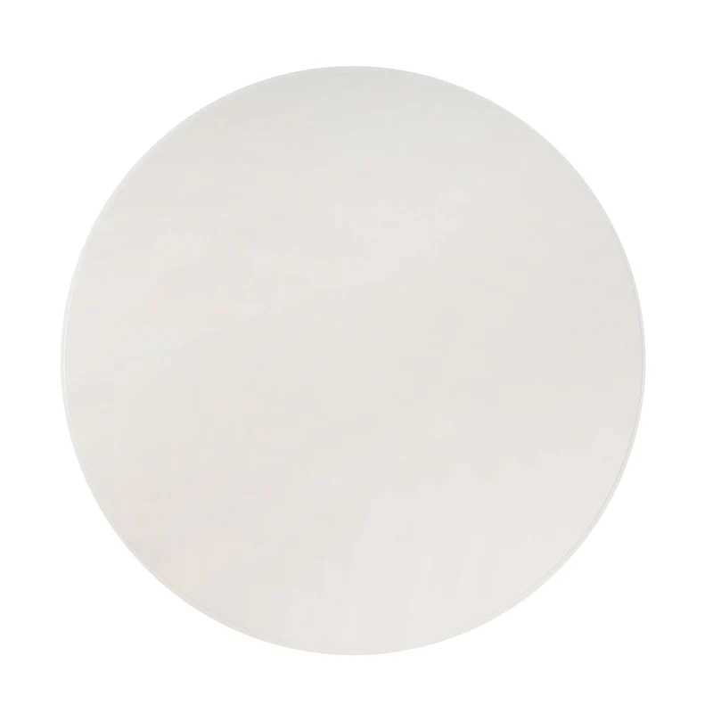 Round Pedestal Dining Table - Natural/White/Black, Solid Wood, Seats 4