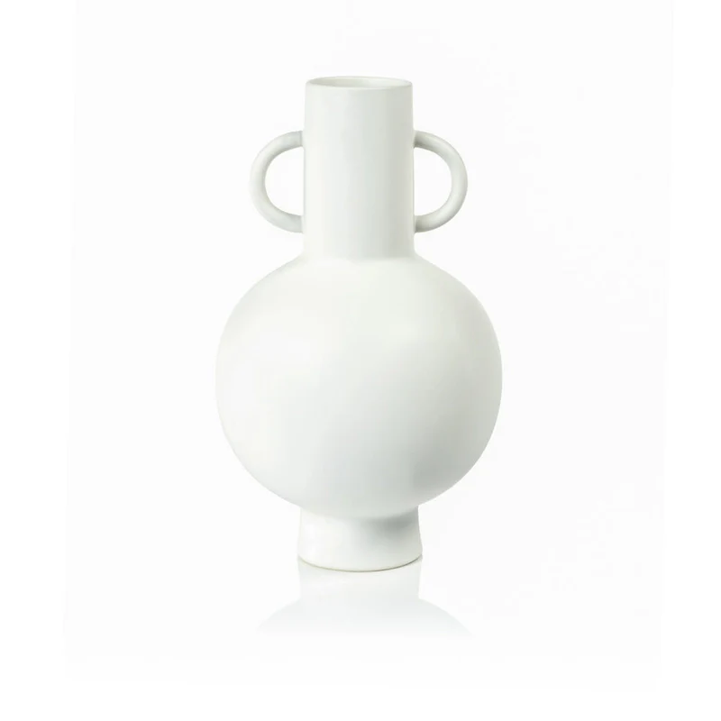 Avesta 13.75  Tall White Stoneware Vase