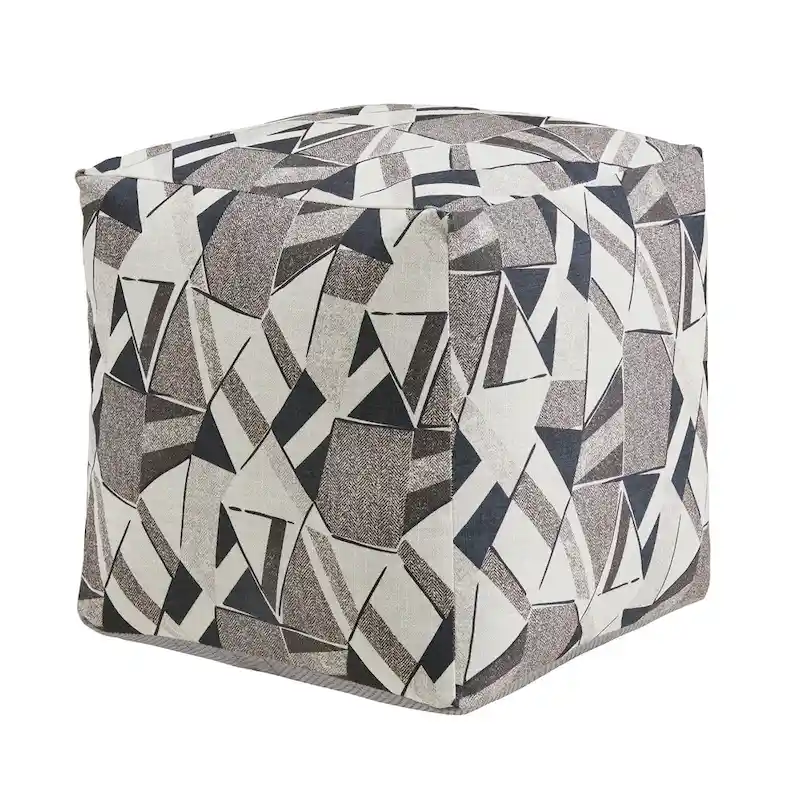 Brunico Upholstered Square Pouf Ottoman by iNSPIRE Q Bold