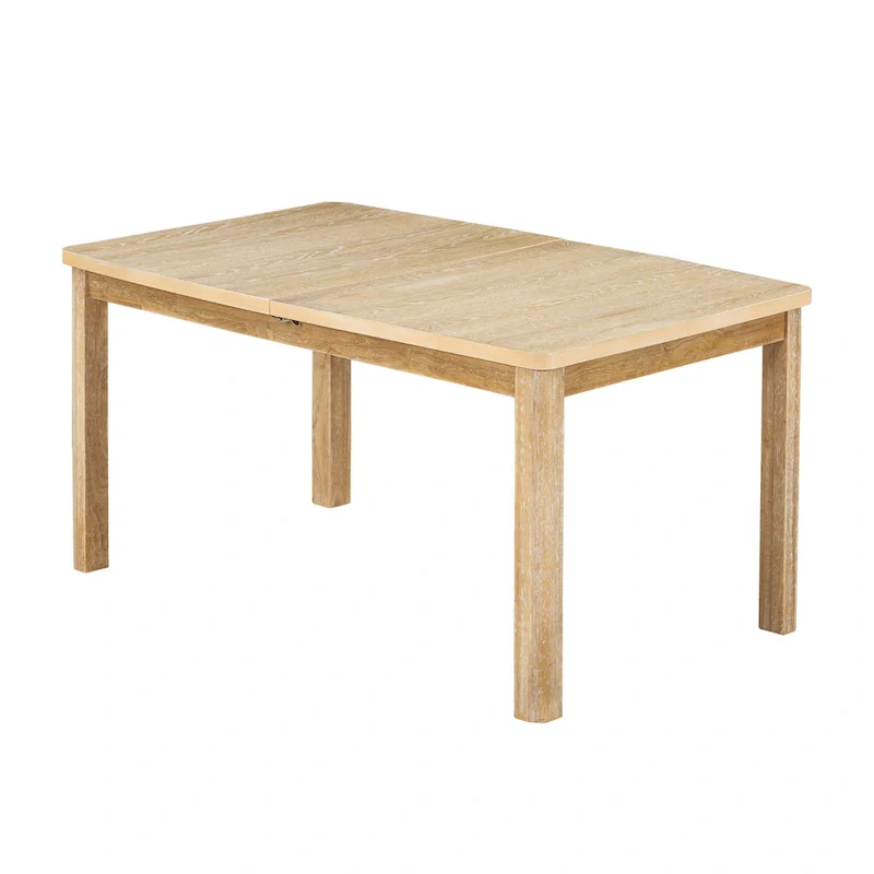 7-Piece Wooden Dining Table Set with Extendable Table & 6 Chairs