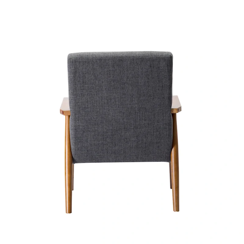 Gelso Fabric Accent Chair with Rubberwood Legs