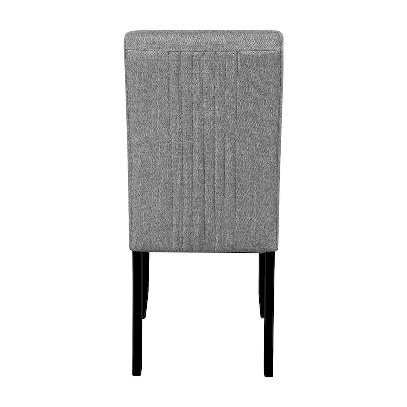 5 Piece Kitchen Table and Chairs Set, 4 People Round Dining Table Set, 4 Upholstered Chairs with Rubber Wood Legs